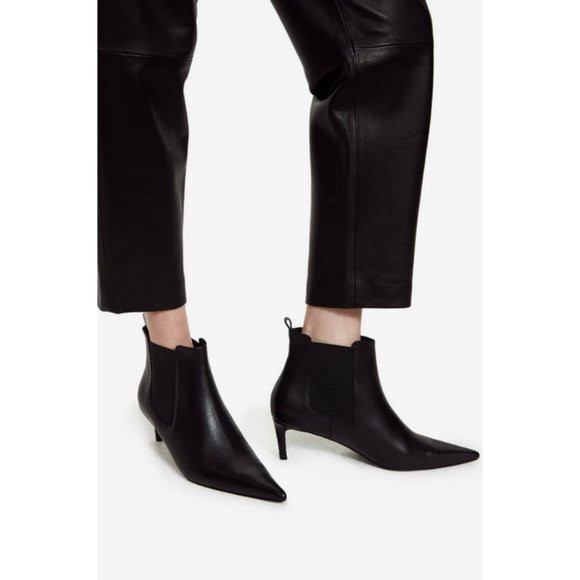 💕ANINE BING💕 Stevie Boots ~ Black Leather 37 New Without Box - Picture 7 of 16